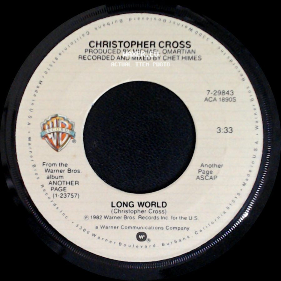 Christopher Cross - Long World / All Right side A