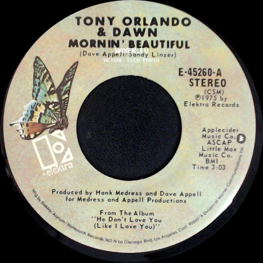 Tony Orlando & Dawn - Dance, Rosie, Dance / Mornin' Beautiful side B