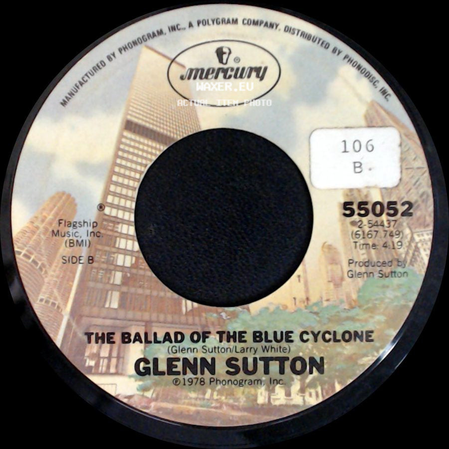 Glenn Sutton - The Football Card / The Ballad Of The Blue Cyclone side B
