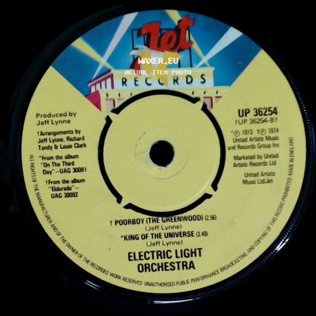 Electric Light Orchestra - Telephone Line / Poorboy (The Greenwood) / King Of The Universe side B
