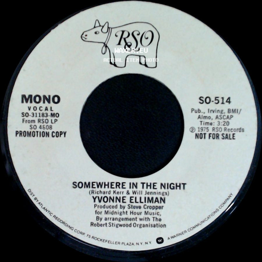 Yvonne Elliman - Somewhere In The Night / Somewhere In The Night side A