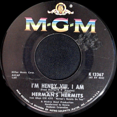 Herman's Hermits - I'm Henry Viii, I Am / I'm Henry Viii, I Am side A