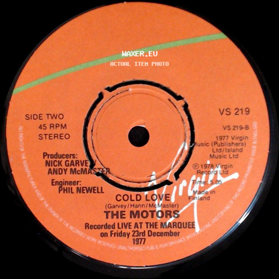 The Motors - Airport / Cold Love side B