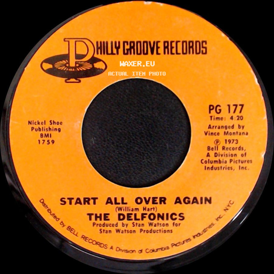 The Delfonics - Start All Over Again / Alfie side A