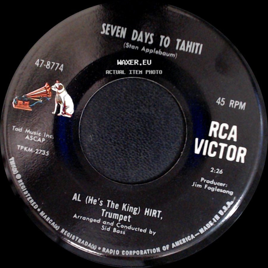 Al (He's The King) Hirt, Trumpet / Al (He's The King) Hirt - Mame / Seven Days To Tahiti side B