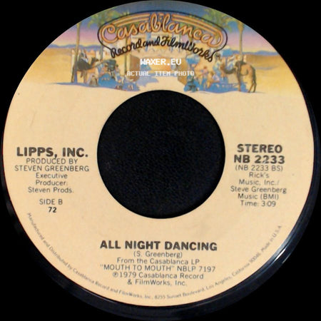 Lipps, Inc. - Funkytown / All Night Dancing side B