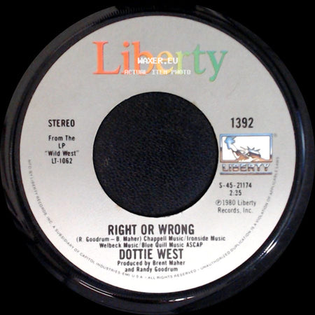 Dottie West - Right Or Wrong / Are You Happy Baby? side A