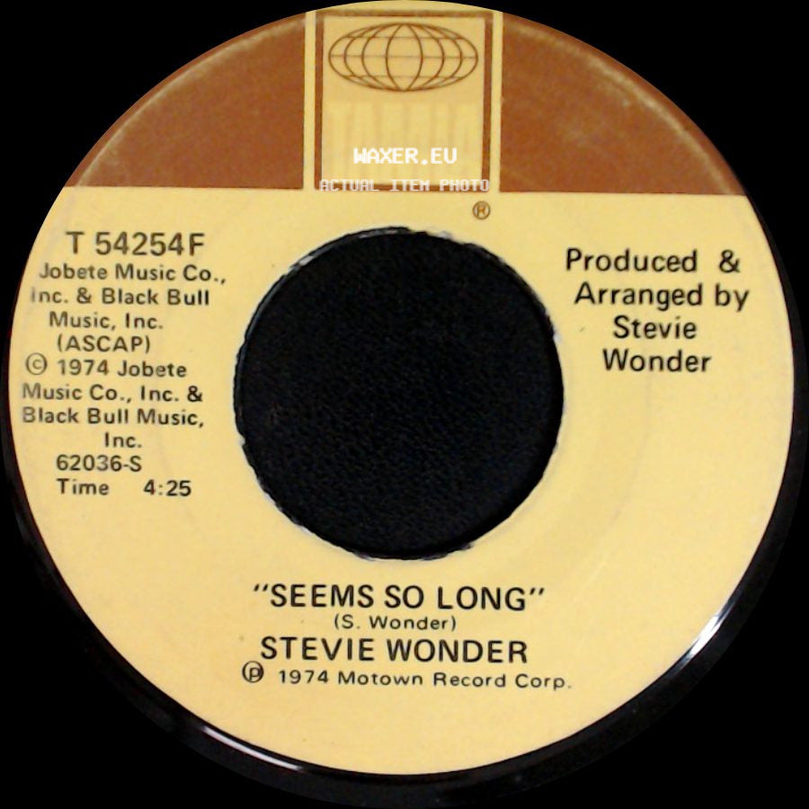 Stevie Wonder - Boogie On Reggae Woman / Seems So Long side B