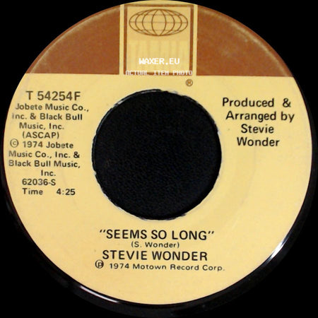 Stevie Wonder - Boogie On Reggae Woman / Seems So Long side B