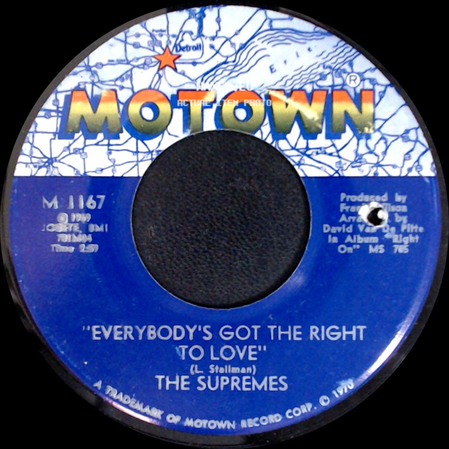 The Supremes - Everybody's Got The Right To Love / I Love You More side A