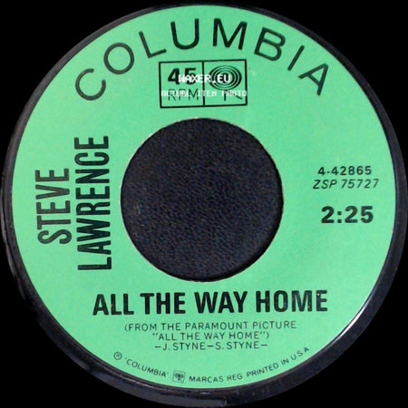 Steve Lawrence - Walking Proud / All The Way Home side B