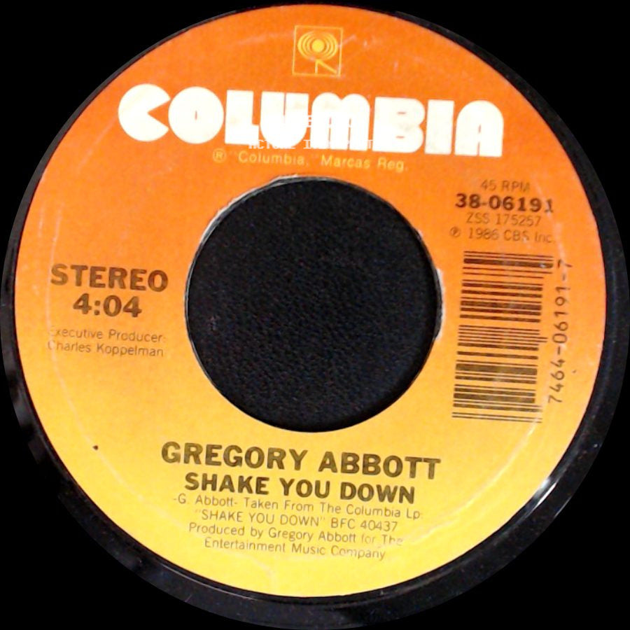 Gregory Abbott - Shake You Down / Wait Until Tomorrow side A