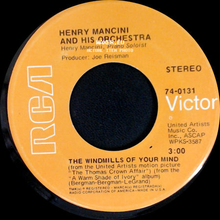 Henry Mancini, His Orchestra And Cho. / Henry Mancini And His Orchestra - Love Theme From Romeo & Juliet / The Windmills Of Your Mind side B