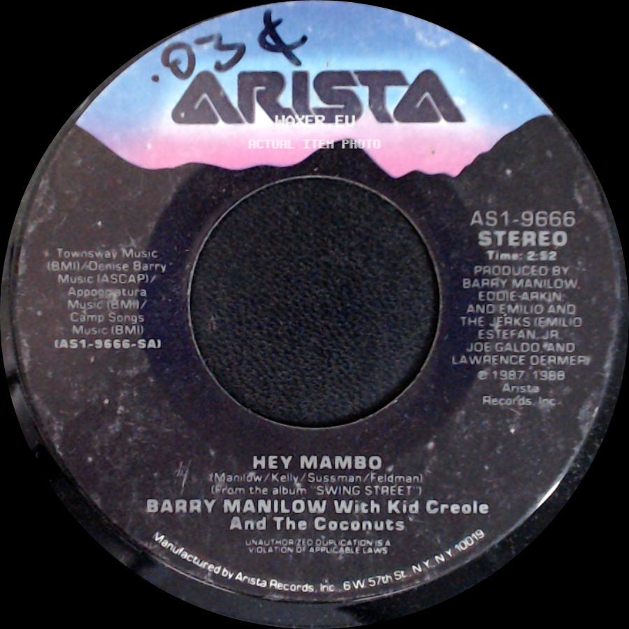 Barry Manilow With Kid Creole And The Coconuts / Barry Manilow - Hey Mambo / When October Goes side A
