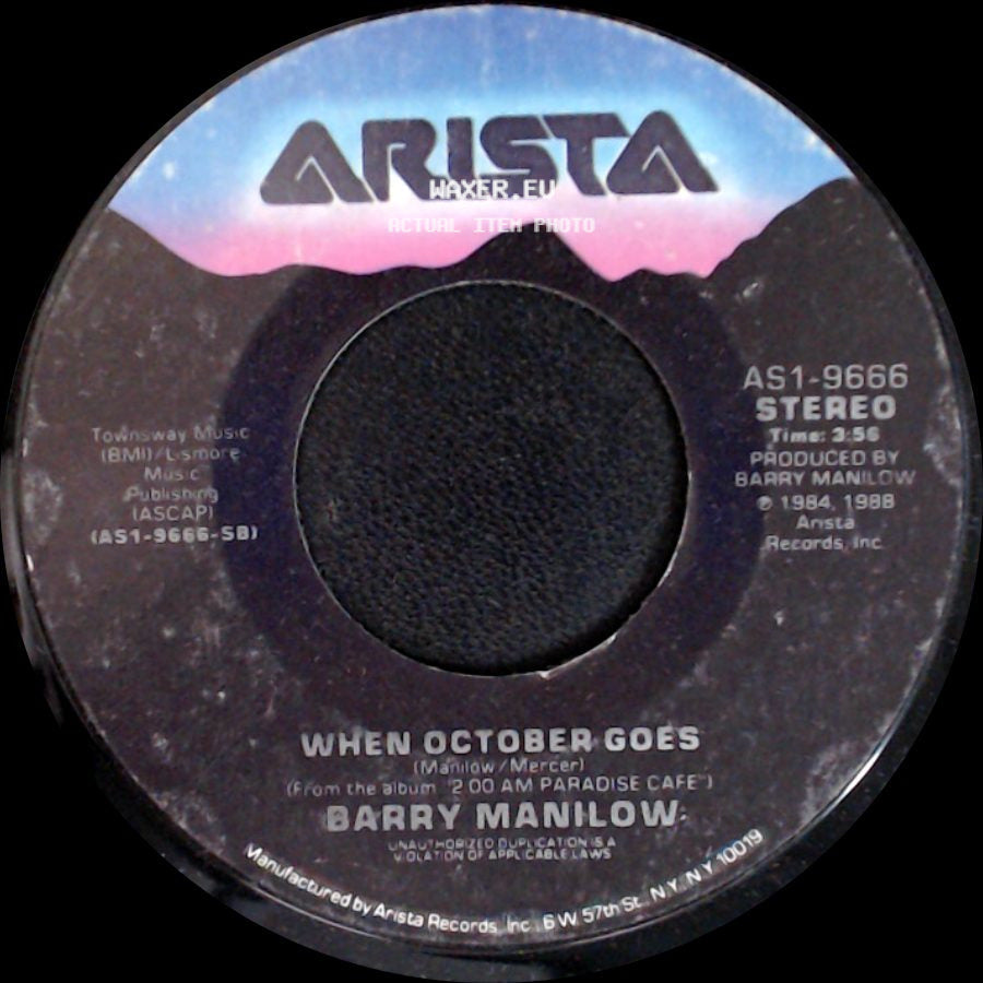 Barry Manilow With Kid Creole And The Coconuts / Barry Manilow - Hey Mambo / When October Goes side B