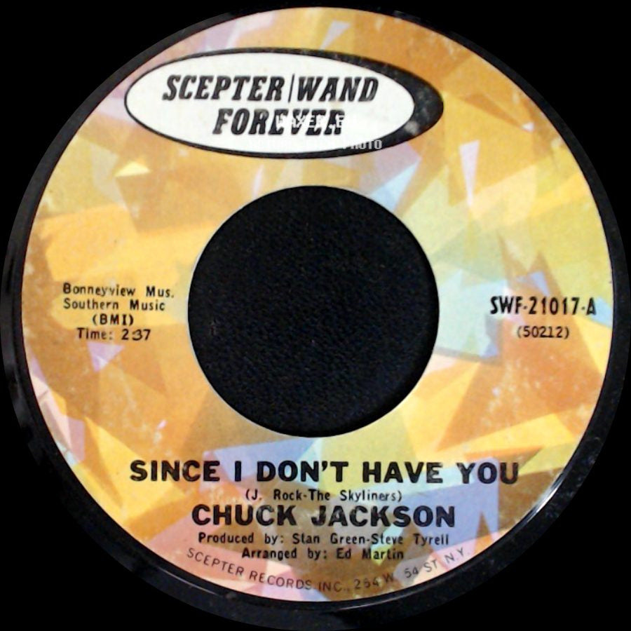 Chuck Jackson - Since I Don't Have You / Hand It Over side A