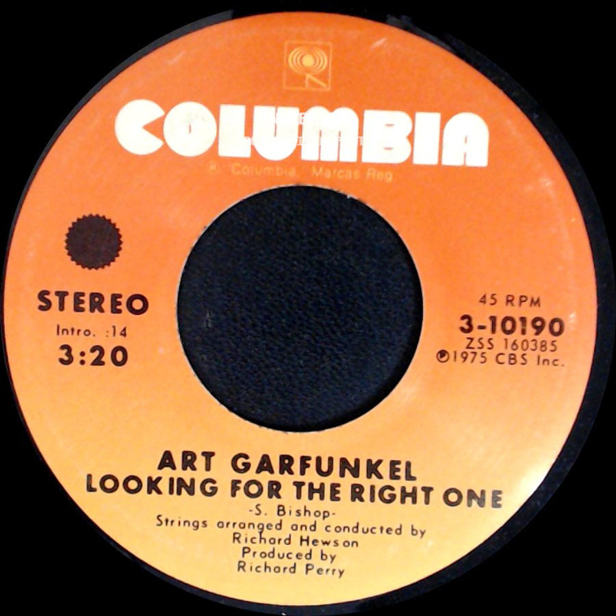 Art Garfunkel - I Only Have Eyes For You / Looking For The Right One side B