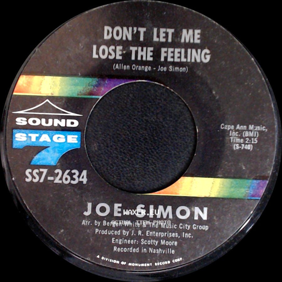 Joe Simon - Don't Let Me Lose The Feeling / Baby, Don't Be Looking In My Mind side A