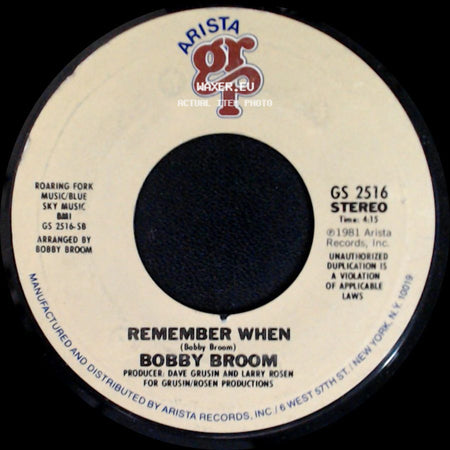 Bobby Broom - Remember When / Saturday Night side A