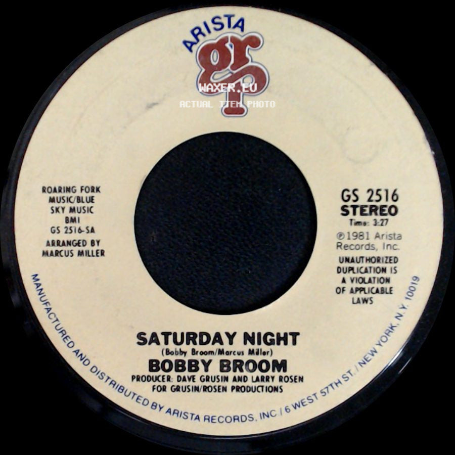 Bobby Broom - Remember When / Saturday Night side B
