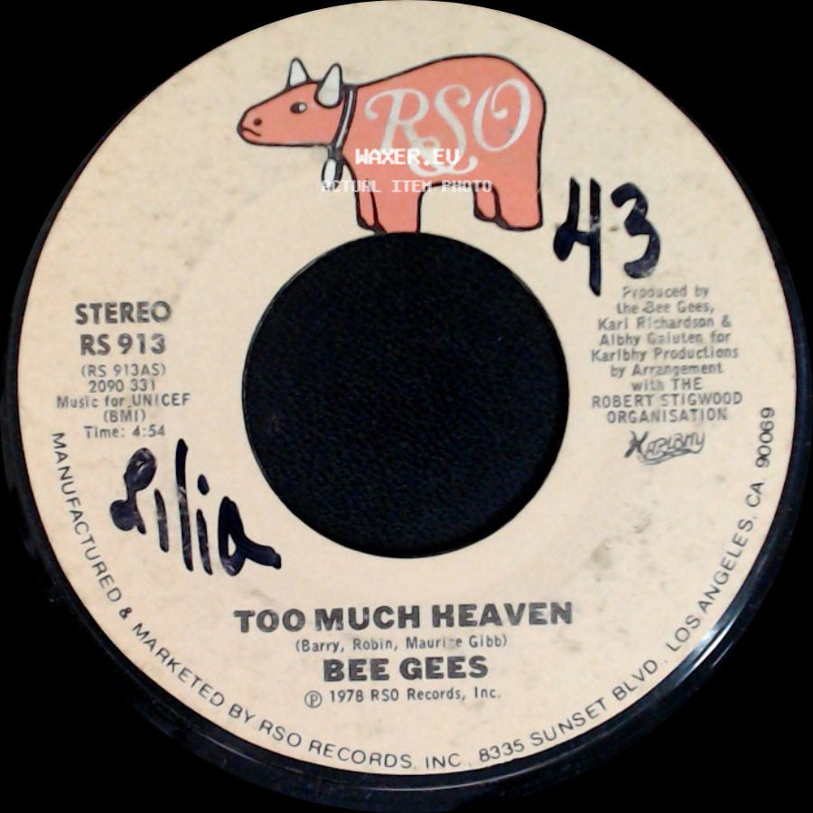 Bee Gees - Too Much Heaven / Rest Your Love On Me side A