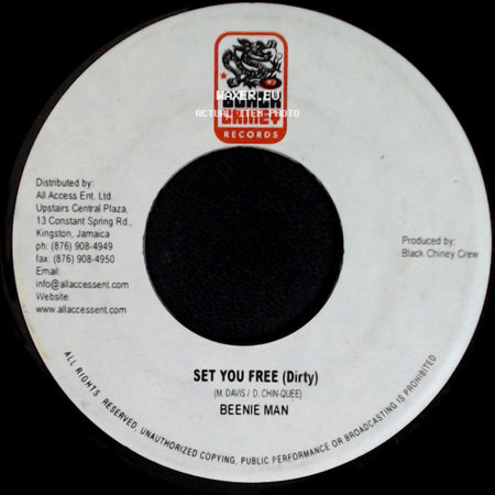 Beenie Man - Set You Free (Clean) / Set You Free (Dirty) side B