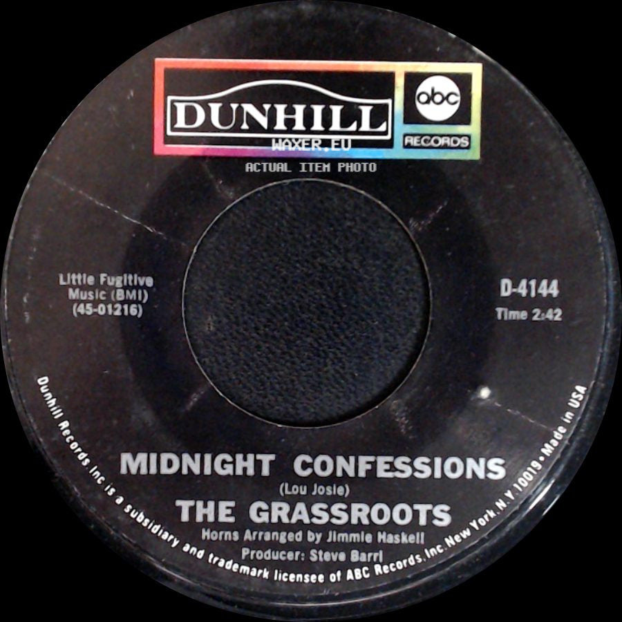 The Grassroots - Who Will You Be Tomorrow / Midnight Confessions side B