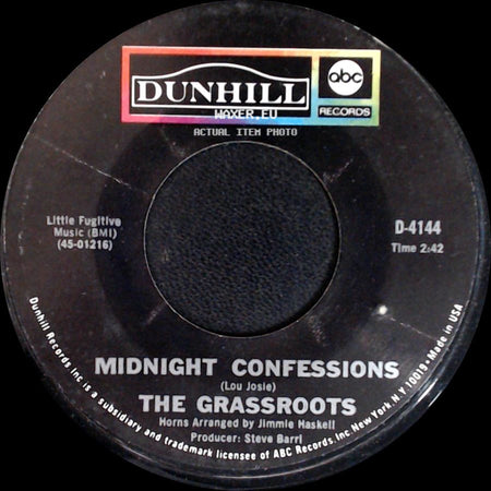 The Grassroots - Who Will You Be Tomorrow / Midnight Confessions side B