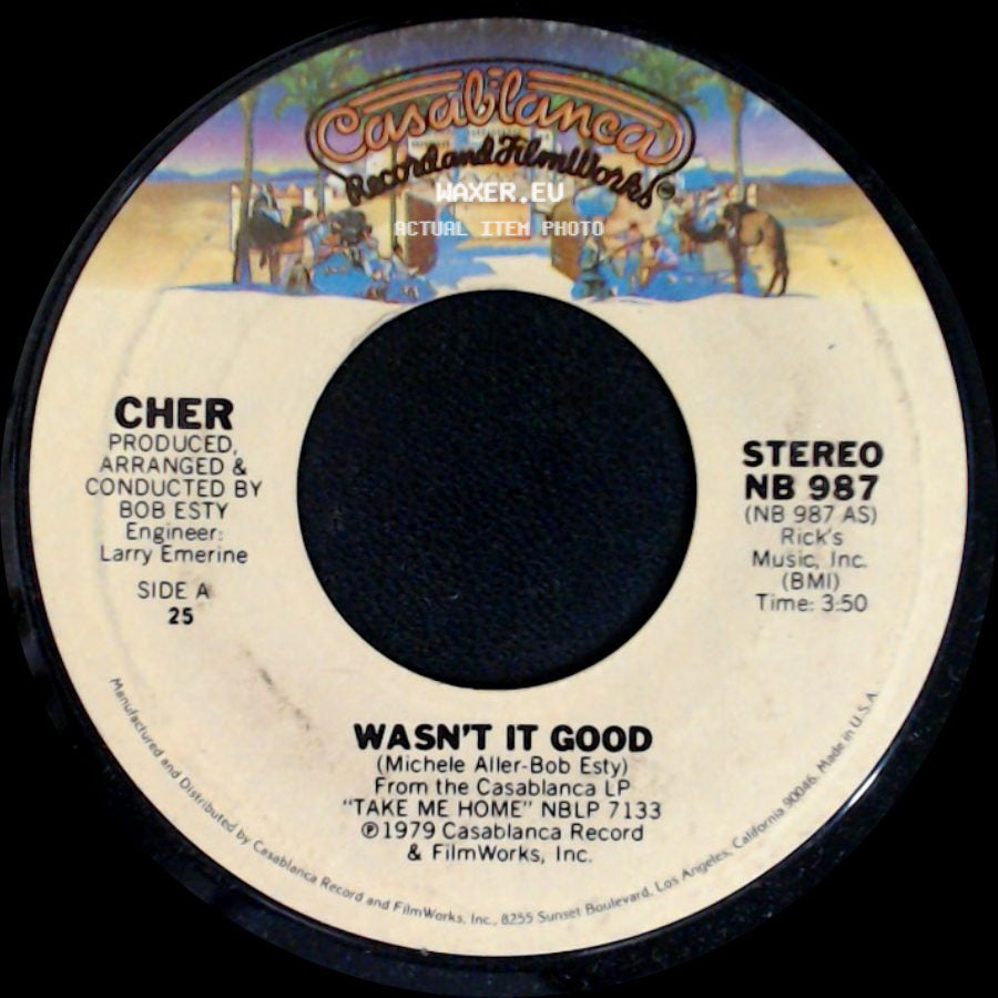 Cher - Wasn't It Good / It's Too Late To Love Me Now side A