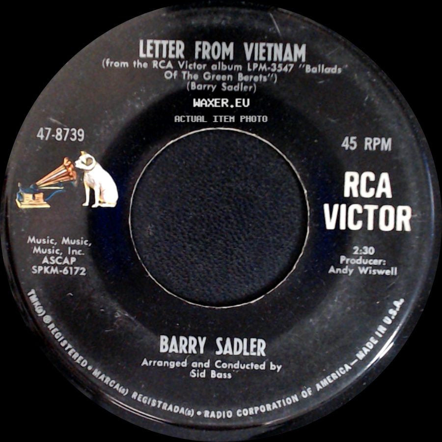 Barry Sadler - Letter From Vietnam / The Ballad Of The Green Berets side A