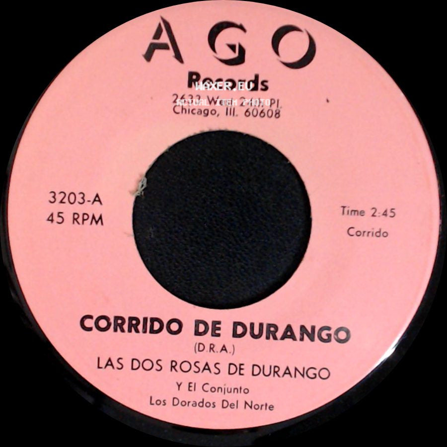 Las Dos Rosas De Durango Y El Conjunto Los Dorados Del Norte - Corrido De Durango / Una Mañana De Abril side A