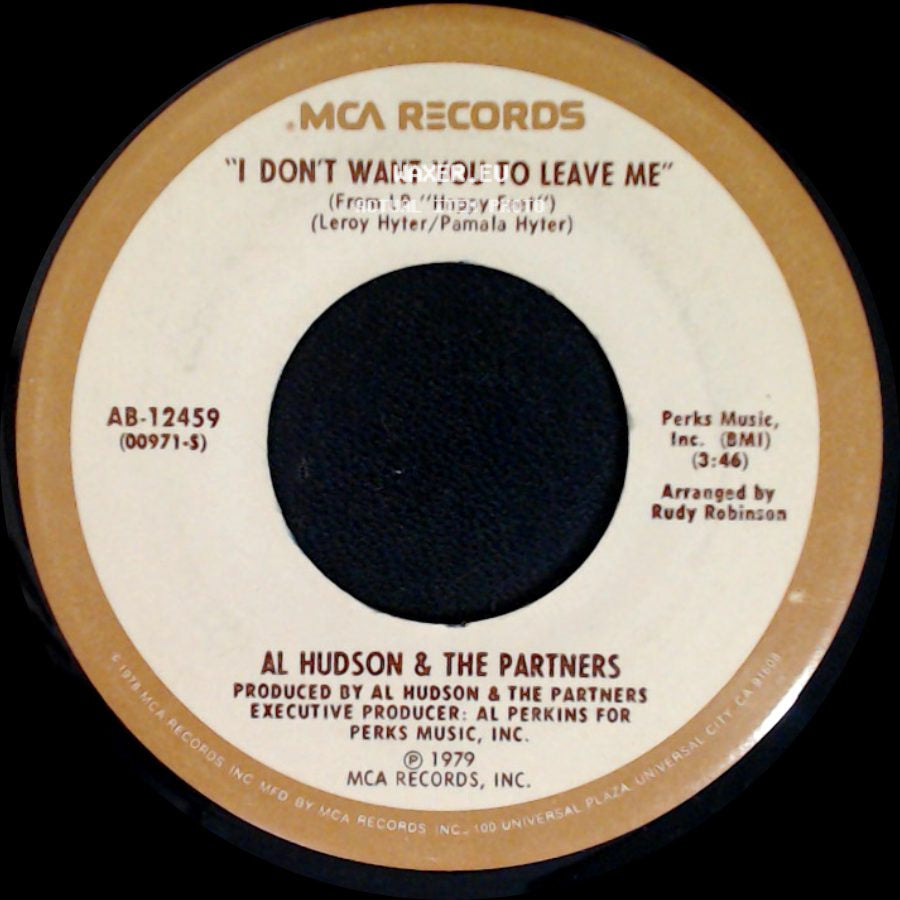 Al Hudson & The Partners - You Can Do It / I Don't Want You To Leave Me side B