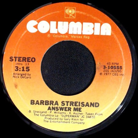 Barbra Streisand - Answer Me / My Heart Belongs To Me side A