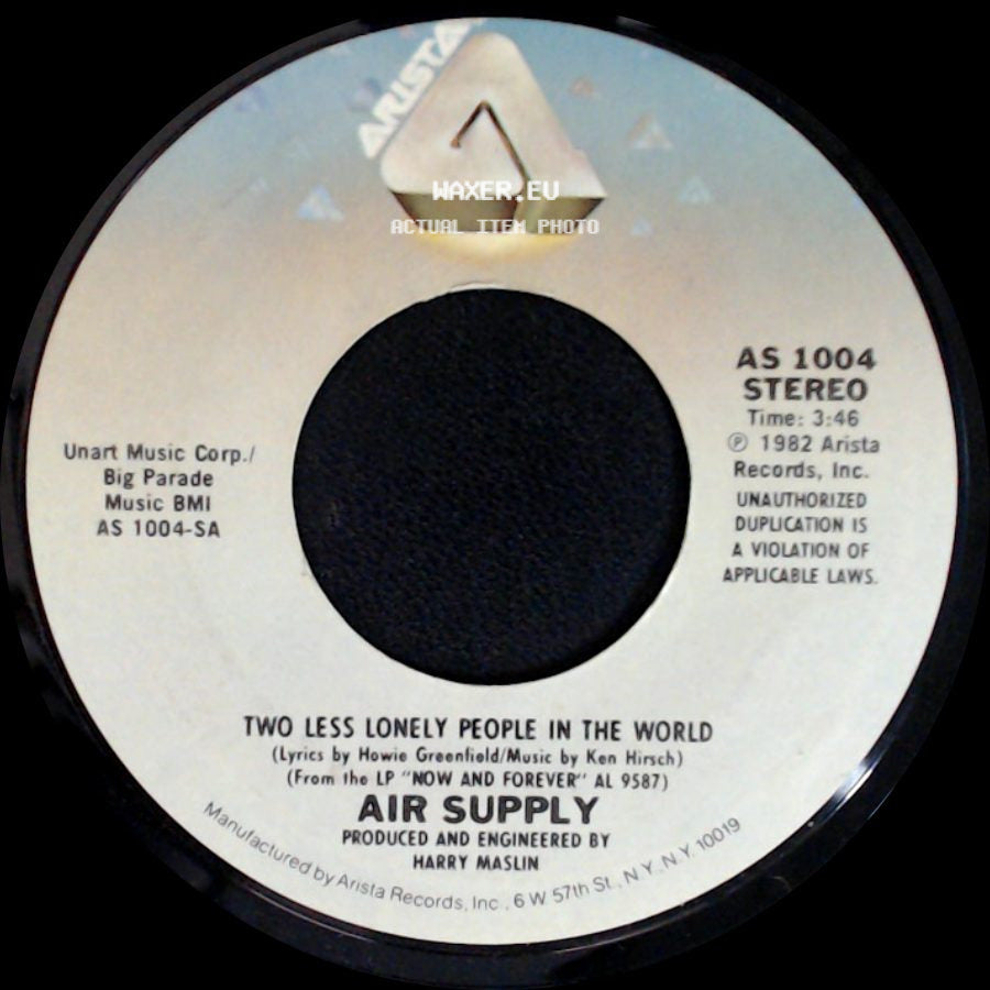Air Supply - Two Less Lonely People In The World / What Kind Of Girl side A