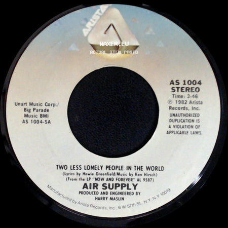 Air Supply - Two Less Lonely People In The World / What Kind Of Girl side A