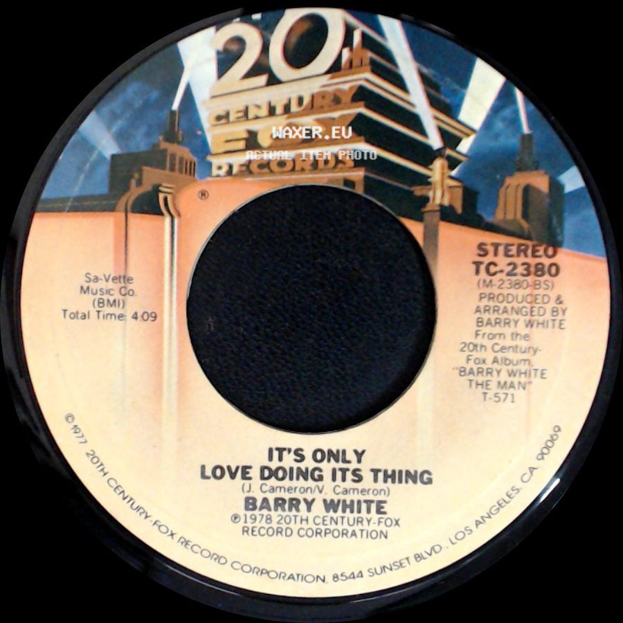Barry White - It's Only Love Doing Its Thing / Your Sweetness Is My Weakness side A