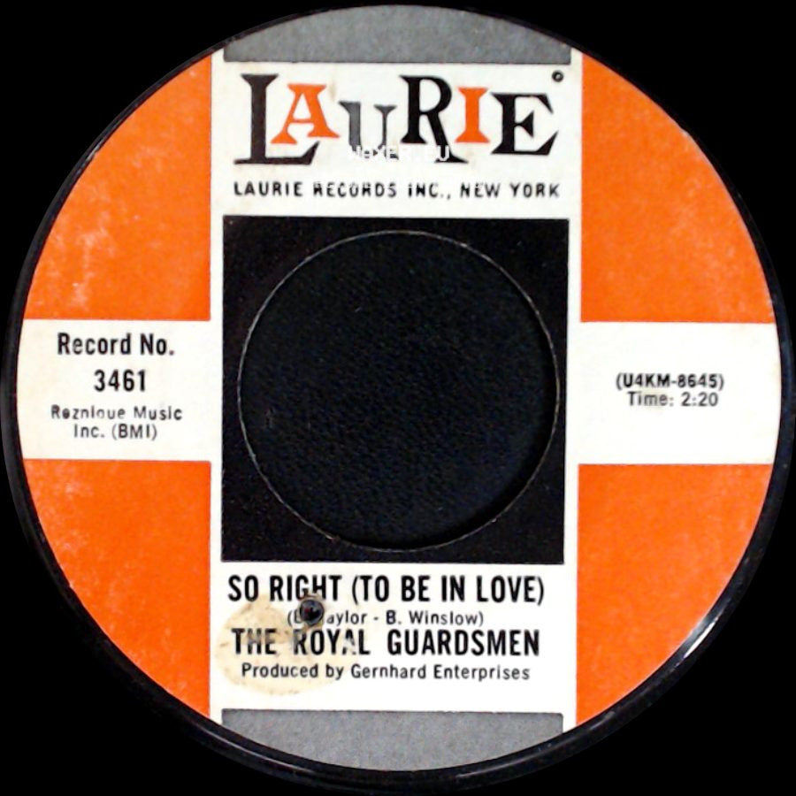 The Royal Guardsmen - Baby Let's Wait / So Right (To Be In Love) side B