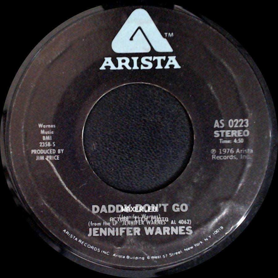 Jennifer Warnes - Right Time Of The Night / Daddy Don't Go side B