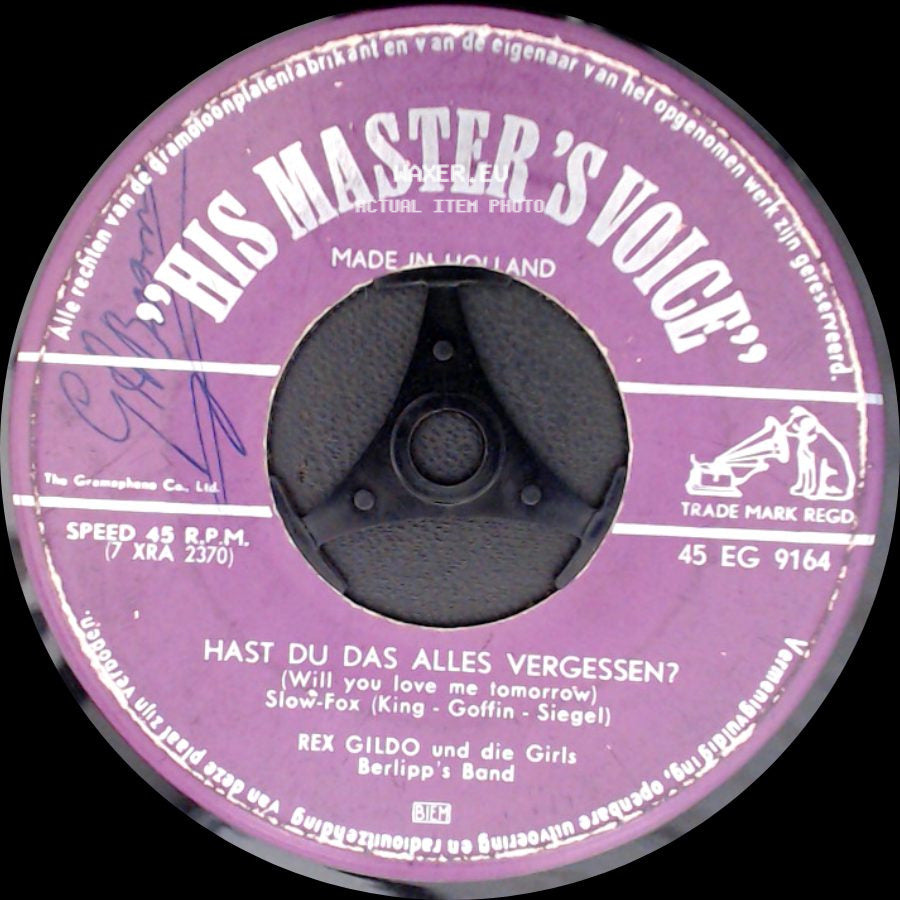 Rex Gildo Berlipp's Band / Rex Gildo Und Die Girls - Zarina / Hast Du Das Alles Vergessen? (Will You Love Me Tomorrow) side B
