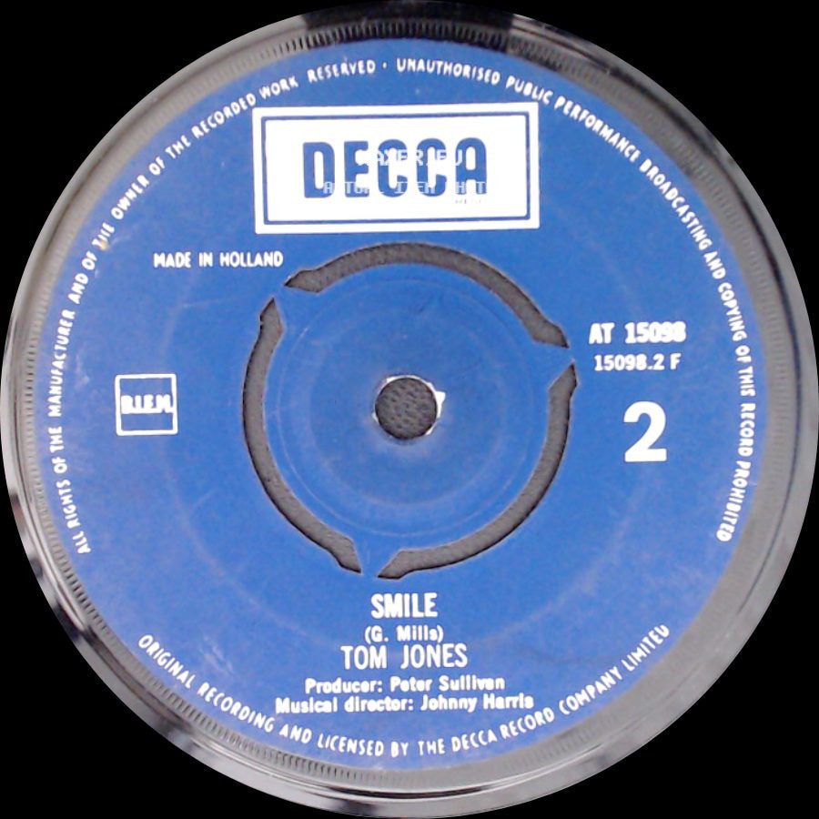 Tom Jones - Delilah / Smile side B