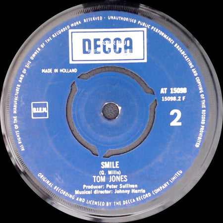Tom Jones - Delilah / Smile side B