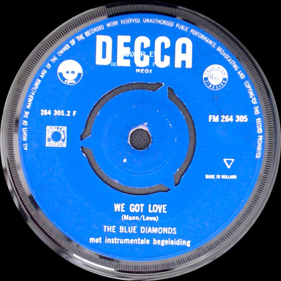 The Blue Diamonds - We Got Love / Oh Carol side A