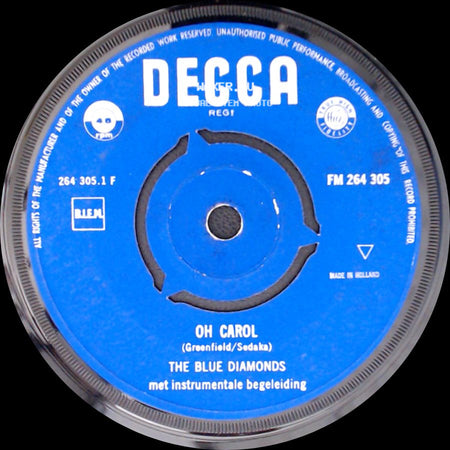 The Blue Diamonds - We Got Love / Oh Carol side B