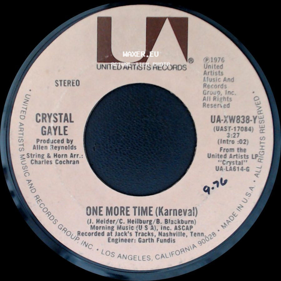 Crystal Gayle - Oh My Soul / One More Time (Karneval) side B