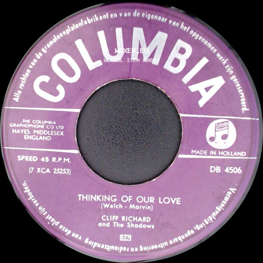 Cliff Richard And The Shadows - Thinking Of Our Love / Nine Times Out Of Ten side A