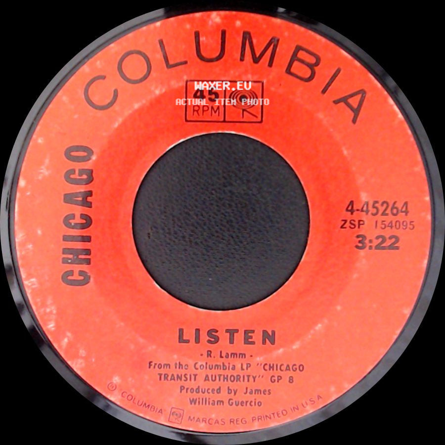 Chicago - Listen / Does Anybody Really Know What Time It Is? side A
