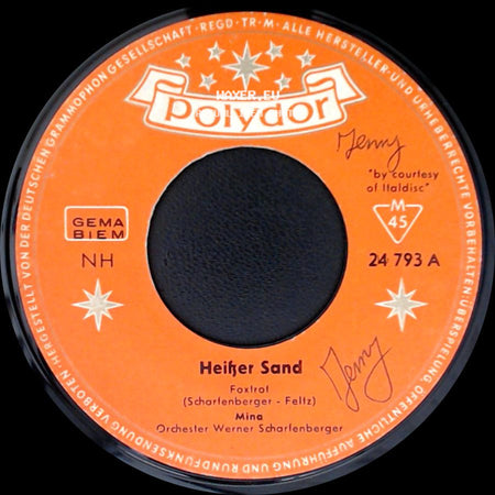 Mina - Heißer Sand / Ein Treuer Mann side A