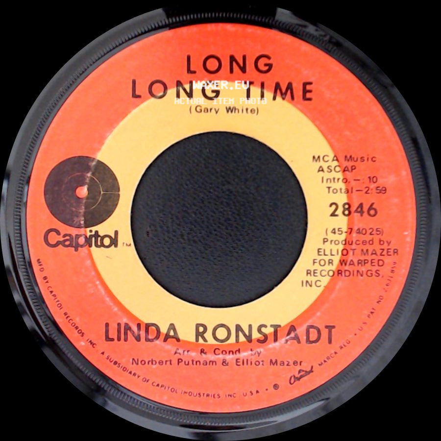 Linda Ronstadt - Nobodys (Gary White) / Long Long Time side B