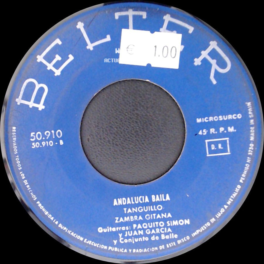 Tanguillo, Zambra Gitana - Andalucia Baila / Andalucia Baila side B