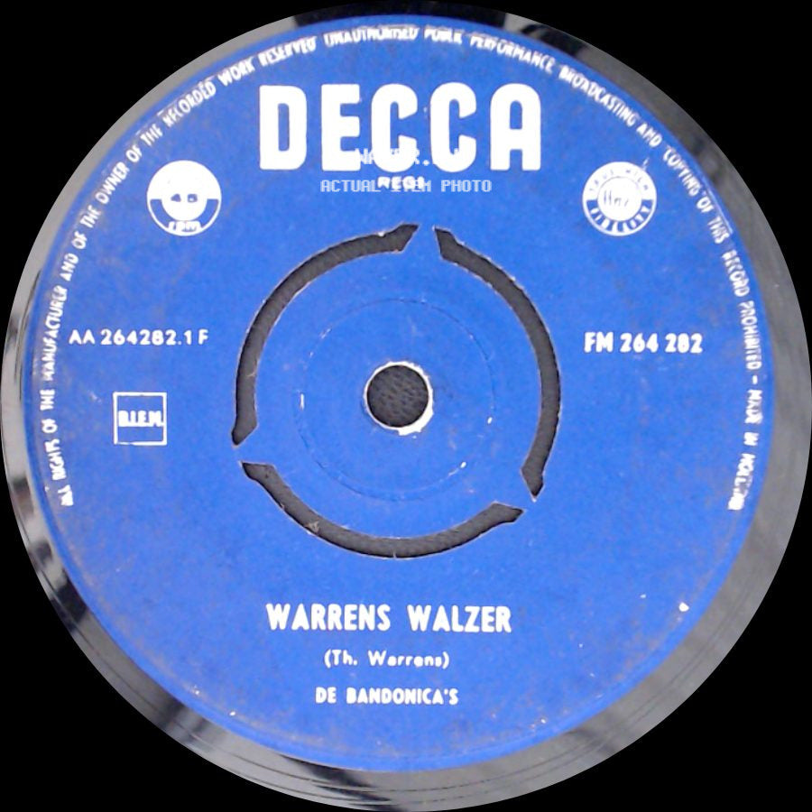 De Bandonica's - Warrens Walzer / Du Bist Mir Lieber Als Die Andren side A